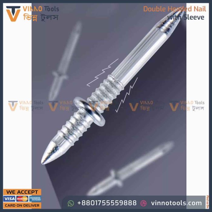Double-headed Nail  With Sleeve - Image 3