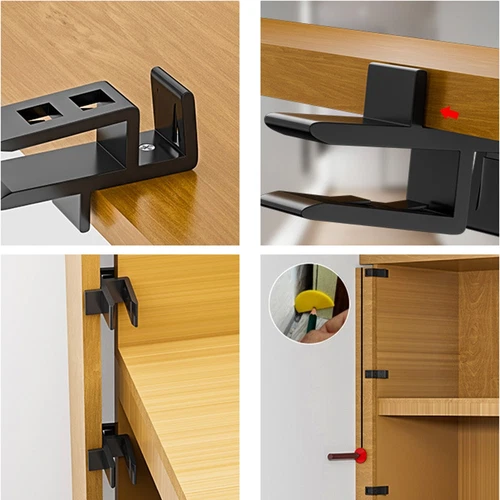 s-l500 (1) 5 PCS Black Wardrobe Kitchen Cabinet Sealing Board Drawers - Image 1