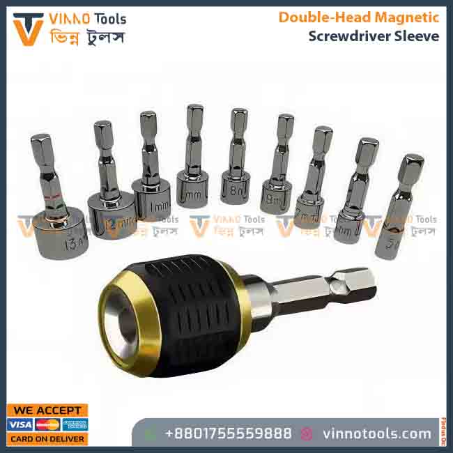 O1CN01DUpSFw1xXWuHWIlRp_!!2218726606453-0-cib Double-Head Magnetic Screwdriver Sleeve / Universal Removable Magnetic Ring Holder - Image 1