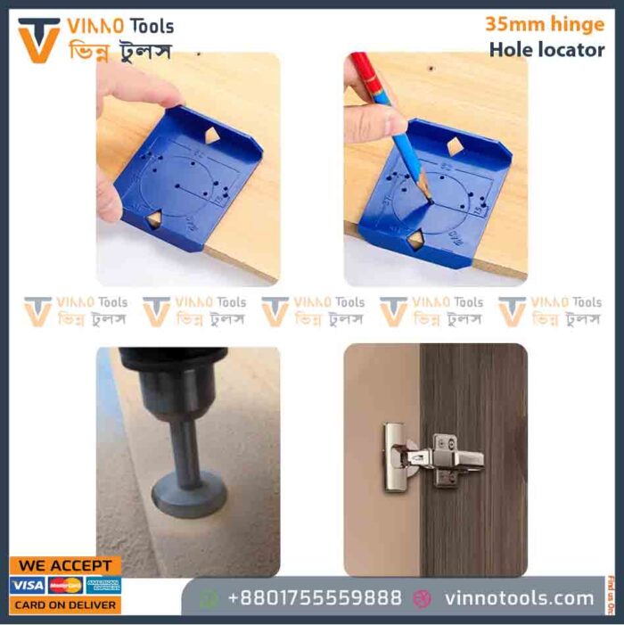 Woodworking 35mm hinge Hole locator door panel hinge - Image 3