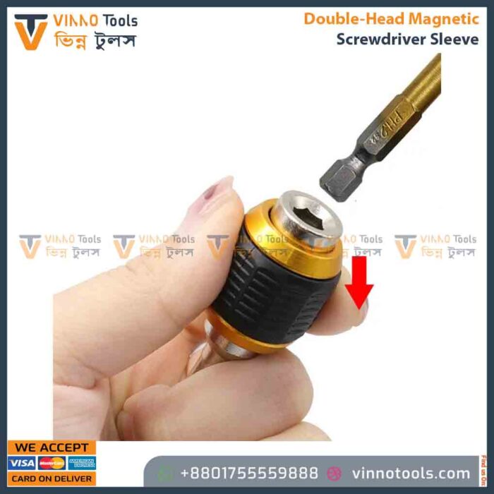 Double-Head Magnetic Screwdriver Sleeve / Universal Removable Magnetic Ring Holder - Image 3
