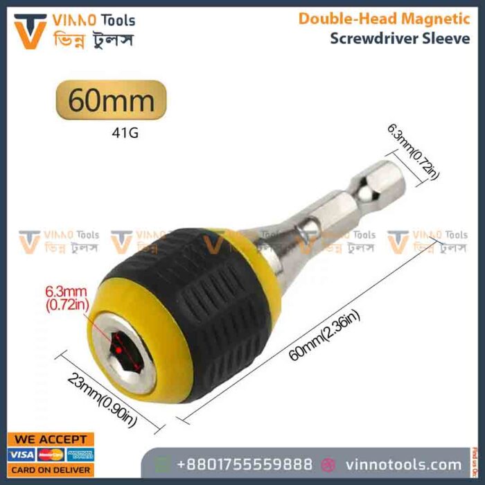 Double-Head Magnetic Screwdriver Sleeve / Universal Removable Magnetic Ring Holder - Image 4
